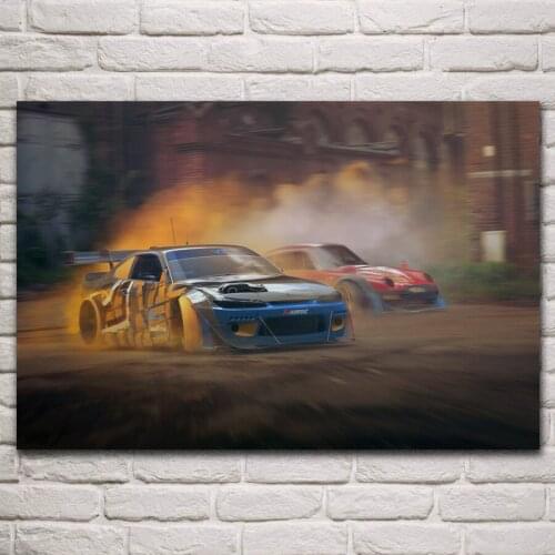 Cool racing sport fantasy race car vehicle sport posters on the wall picture home living room decoration for bedroom KN133