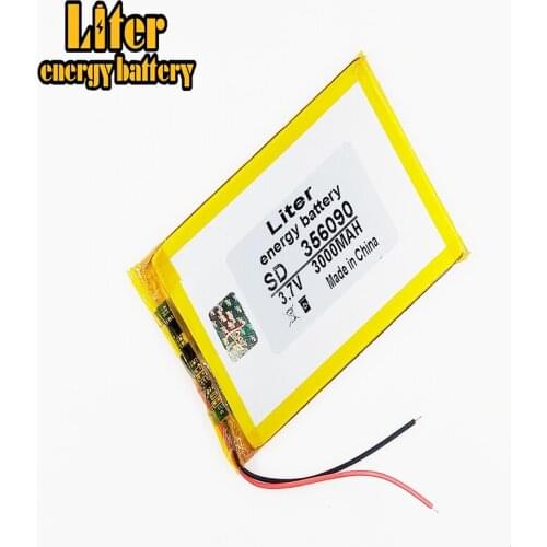 3.7V lithium polymer battery / 3000mAh / 356090 / IPA / LED / mobile power batteries