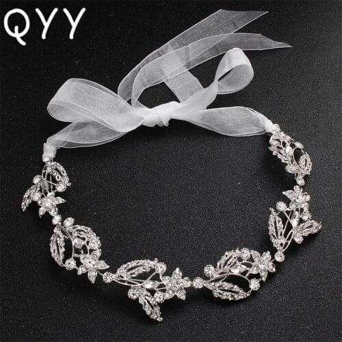 Fashion Austrian Crystal Alloy Headbands Wedding Hair Accessories Blossom Headpiece Jewelry Bridal Hair Vine