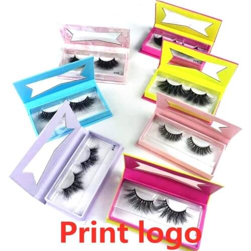 False eyelash packaging box wholesale lash boxes package custom logo faux cils 25mm mink lashes strip magnetic case bulk vendors