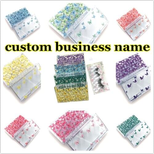 NEW 20/50/100pcs wholesale price eyelash packaging box lash boxes packaging faux mink lashes Butterfly acrylic box free logo