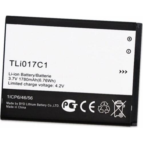 Original TLI017C1 1780mah 6.76wh 3.7v for Alcatel One Touch PIXI 3 4.5" 5019D 5017D 5017A 5017X 5017 5027B Smartphone batteries