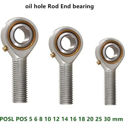 POS 5 6 8 10 12 14 16 18 20 25 30 L mm M5 M6 M8 M10 M12 hole fish eye male right female left thread Rod End ball joint bearing