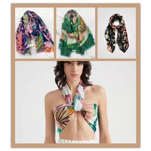 Spanish Single Accessory Spring And Autumn New Womens Print Pattern Long Scarf