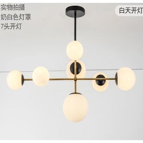 Nordic chandelier Minimalist Creative minimalist decor light Molecular Lamp Dining Room Glass Ball black and gold chandelier