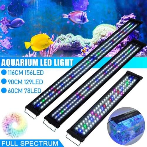 20/30/40W Aquarium LED Bar Light Waterproof Fish Tank Light 60-116CM Underwater Lamp Aquariums Decor Lighting AC100-240V AU Plug