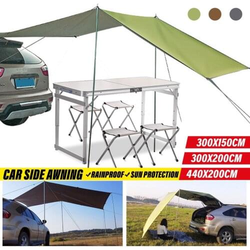 Car Shelter Shade Camping Side Car Roof Top Tent Awning Waterproof UV Portable Camping Tent Automobile Rooftop Rain Canopy