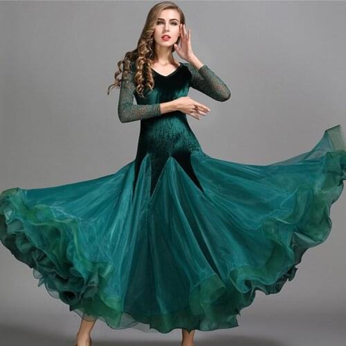 Waltz dress rumba standard smooth dance dresses Standard social dress Ballroom dance competition dress fringe spanish costumes