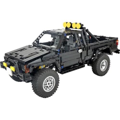 MOC Famous Super Pickup Truck Car Series 4WD Building Blocks Racing Car Brain Game DIY Childrens Educational Stitching Toys