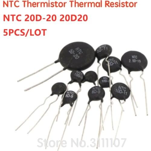 5PCS/LOT NTC Thermistor Resistor NTC 20D-20 20D20 Thermal Resistor