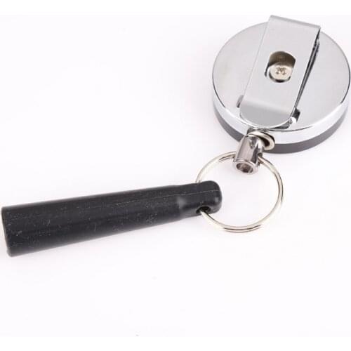 Key Ring Chain Belt Clip Pen Pencil Holder Retractable Stainless Steel Silicone ABS Anti Lost Rope for US Dropshipping