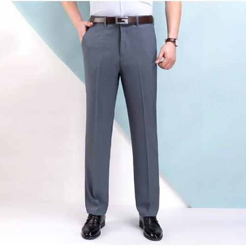 Male Big Size New Arrival Spring Summer Linen Comfortable Mens Pants High Quality Business Casual Trousers Straight Work Pant