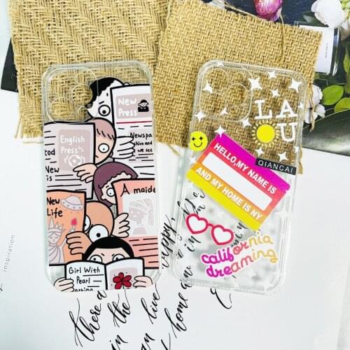 Funny Cartoon Characters Phone Case for Iphone 12 12pro Iphone11 Phone Case Phone Case for Iphone 7 XR XS MAX 8plus Cute Soft