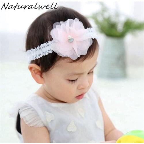 Infant Chiffon Flower headband Baby headbands Wedding hair christening hairband Baby girls hair accessories HB159S