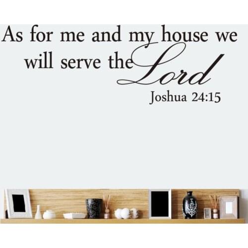 Christian Wall Stickers We Will Serve The Lord Quotes For Home Decal Living Room Chtistmas Character Sticker Mural Art