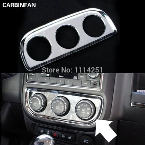 Air Condition Adjust Button Panel Trim Stainless Steel Silver Sticker For Jeep Compass 2011 2012 2013 2014 2015
