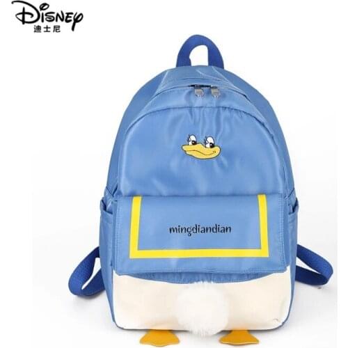 Disney Donald Duck Cartoon Fashion Cute Large Capacity School Bag Girl Boy Student School Bag Outdoor Travel Storage Bag