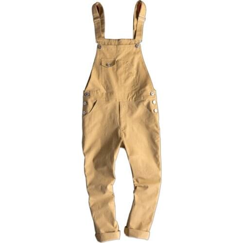 Mens Japanese Retro Casual Overalls Fashion Korean Slim Pants Mens Overalls Mens Overalls S-3XL