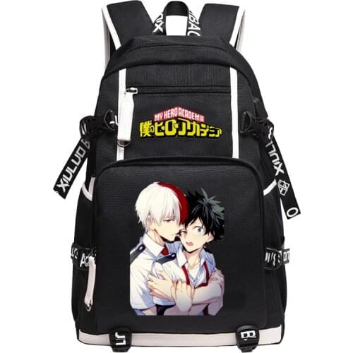 My Hero Academia Anime Bookbag Nylon School Bags for Teenage Girls Waterproof Travel Bagpack Bakugou Katsuki Men Backpack