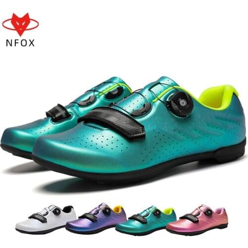 Search Men Women Lock Mountainous Bicycle Shoes Lock Shoes Road Adult Riding Shoes Red Green New Type DC-1973 mtb bike cycling