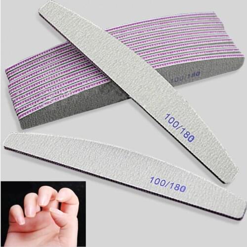 25Pcs Nail File Smooth Nail Dual Sided Manicure Tools Natural Arylic False Gel Nail File for Salon