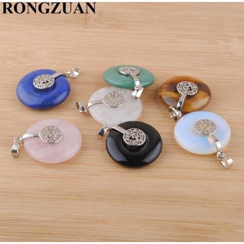 Wholesale Mixed 5Pcs/lot Jewish Hexagram Tree Charms Healing Dangle Pendants For Women Men Jewelry Natural Gem Stone Bead TBN441