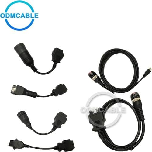 Full Diagnostic cable for vocom 88890300 USB cable with 12 pin cable for renault truck cables OBD 16 pin vocom cable