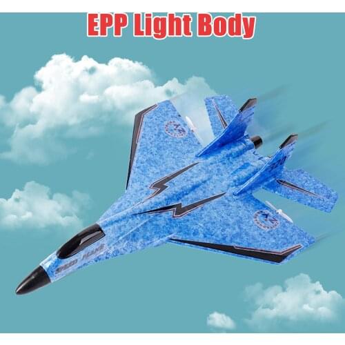 RC Airplane with Light Model Aircrafts EPP Foam Fighter Rechargeable Gliding Airplane