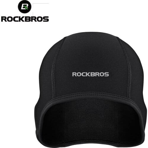 RockBros Winter Cycling Riding Fleece Thermal Cap Bicycle Outdoors Sport Caps Hat Men Hiking Skiing Helmet Inner Caps Windproof
