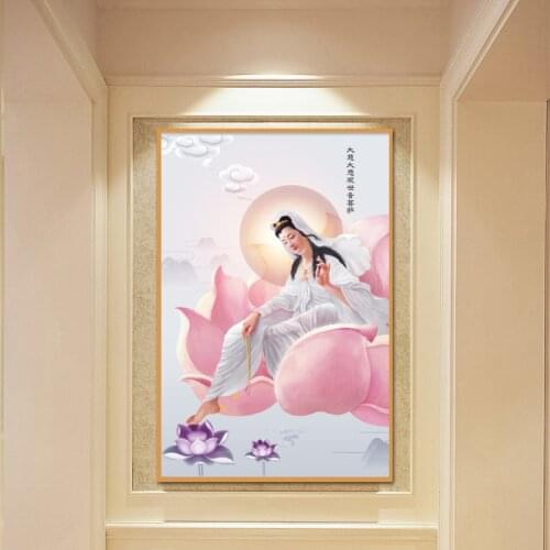 Needlework Goddess of mercy Patterns Printed Fabric Cross Stit Chinas wind ch Kits Embroidery Needlework Sets Cross-Stitch