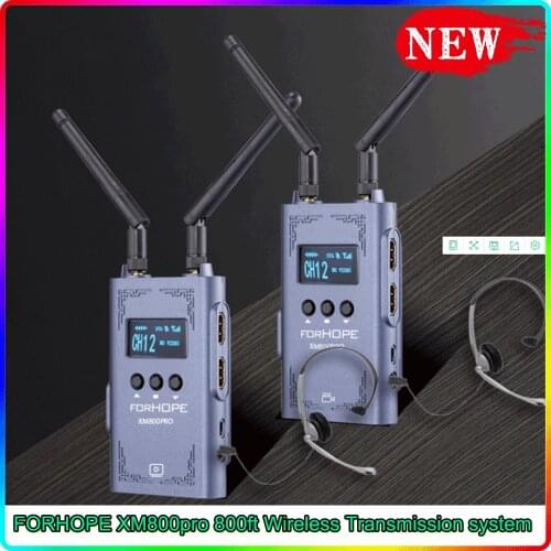FORHOPE XM800 pro 800ft Wireless Transmission system with Audio Communication intercome dual for iPad tablet phone Camera