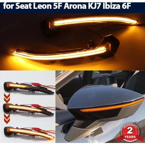 LED Dynamic Turn Signal Light Blinker Sequential Side Mirror Indicator Lamp for SEAT Leon III Mk3 5F Ibiza KJ Mk5 V Arona