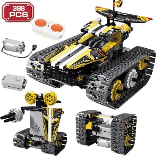 Technical RC Car Racing Remote Control Tracked Building Blocks STEM Speed Vehicle Expert Electric Model Bricks Toys for Children