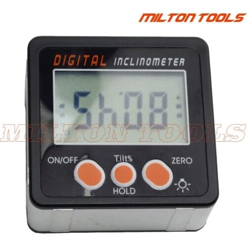 IP54 Water proof inclinometer With Back light Angle Bevel Box Electronic digital Protractor Magnetic Base