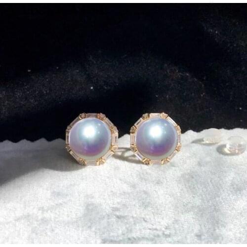 YIKALAISI 925 Sterling Silver Earrings Jewelry For Women 11-12mm Oblate Natural Freshwater Pearl Earrings 2021 New Wholesales