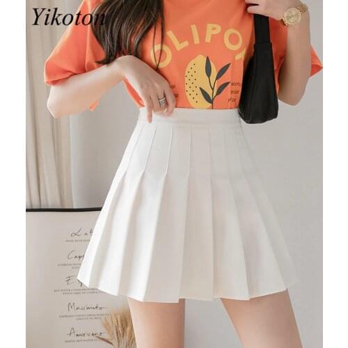 Women Skirts New Summer High Waist Preppy A-line Student Pleated Skirts Female Cute Sweet Girls Dance Kawaii Female Mini Skirt