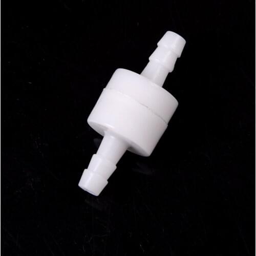 1PCS 10mm White Plastic One Way Inline Check Valve Fluids Check Valves , For Water Petrol Diesel Oils Or Other