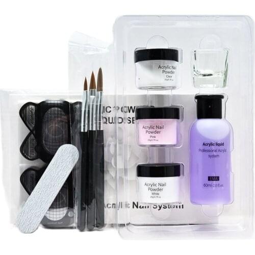 180g-280g Professional Acrylic Present Kit 6/10pcs Extension&Carving Flower Monomer Set For New DIY Nail System Acrylic 3Bs/40ML