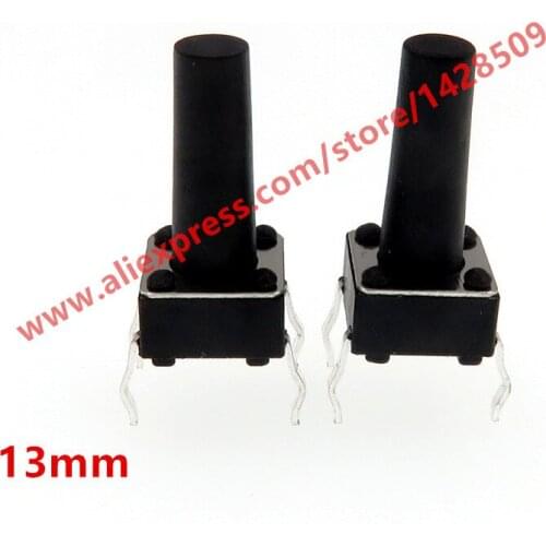 200pcs 6*6*13mm Light Touch Push Button Switch Button Switch Induction Cooker Switch Copper Feet