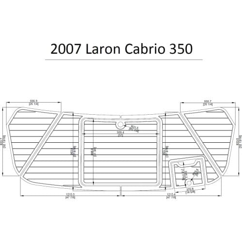 2007 Larson Cabrio 350 Swim Platform Pad Boat EVA Teak Decking 1/4" 6mm