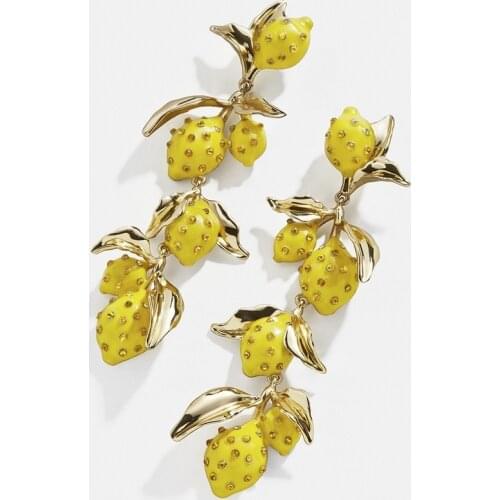 2020 Wholesale European and American New Exaggerated Oil Drop Fruit Pendant Earrings Trend Earrings Factory Direct Sales