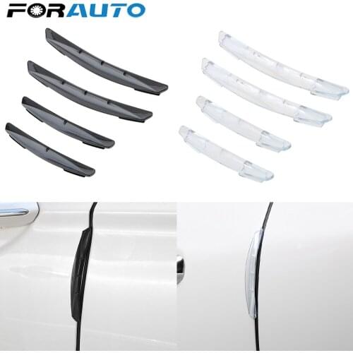 4pcs Car Sticker Door Edge Guards Trim Molding Protection Strip Scratch Protector Car Crash Barriers Door Guard Collision