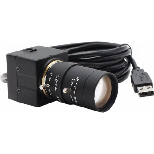 720P HD USB Camera HD 2.8-12mm Varifocal Manual Zoom ens CMOS OV9712 Mini USB Webcam Camera for Computer Laptop