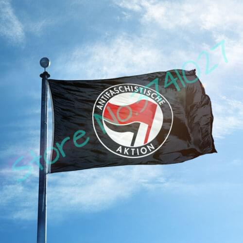 Antifaschistische aktion FLAG 90x150cm 100D polyester custom flag banner