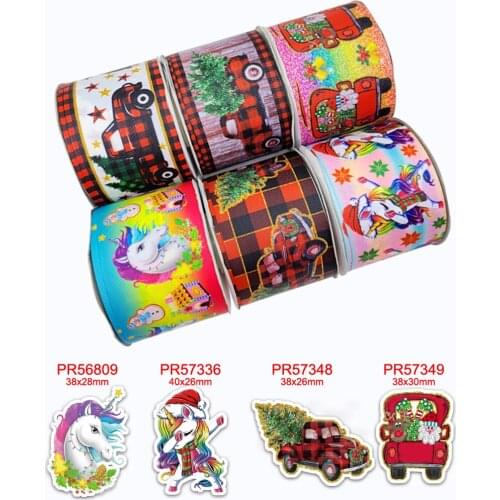 Free shipping 50 yard Christmas printed grosgrain ribbon 44244