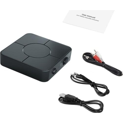 Bluetooth 5.0 Audio Receiver Transmitter 3.5mm AUX Jack RCA USB Dongle Stereo Wireless Adapter with Mic For Car TV PC Headphone