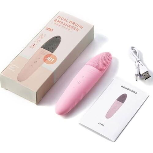 Electric Silicone Cleansing Instrument face cleansing brush Wireless Phototherapy Skin Ion Introducer Ultrasonic Pore Cleaner