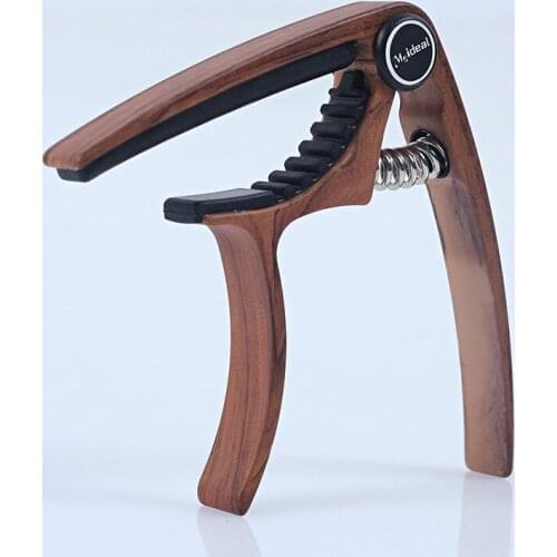 Guitar Capo with Adjustable Pressure Tension Wooden Knob Protection Pad Capo for Classical Acoustic Electric Guitar Ukulele