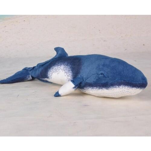 Simulation animal about 50cm blue whalebone whale plush toy doll soft throw pillow b0787