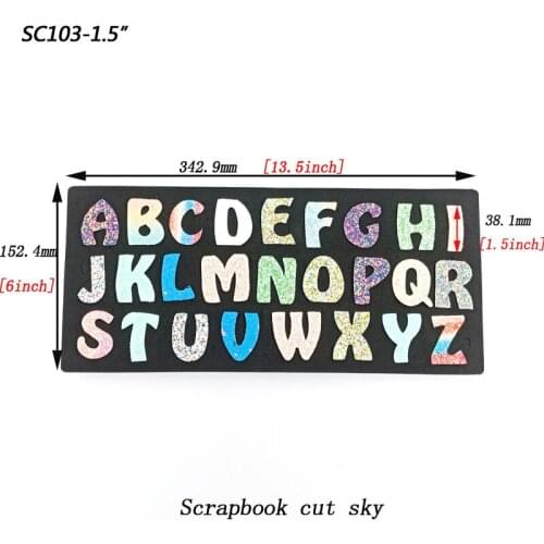 Letter-SC105-1.5inch wooden dies scrapbook cut sky